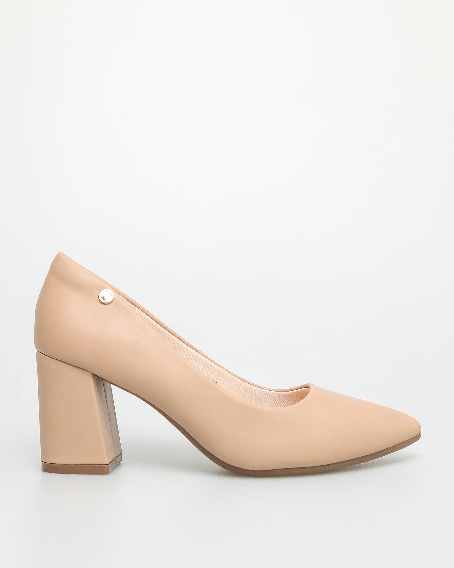 Tomaz NN328 Ladies Pointy Block Heels (Beige)