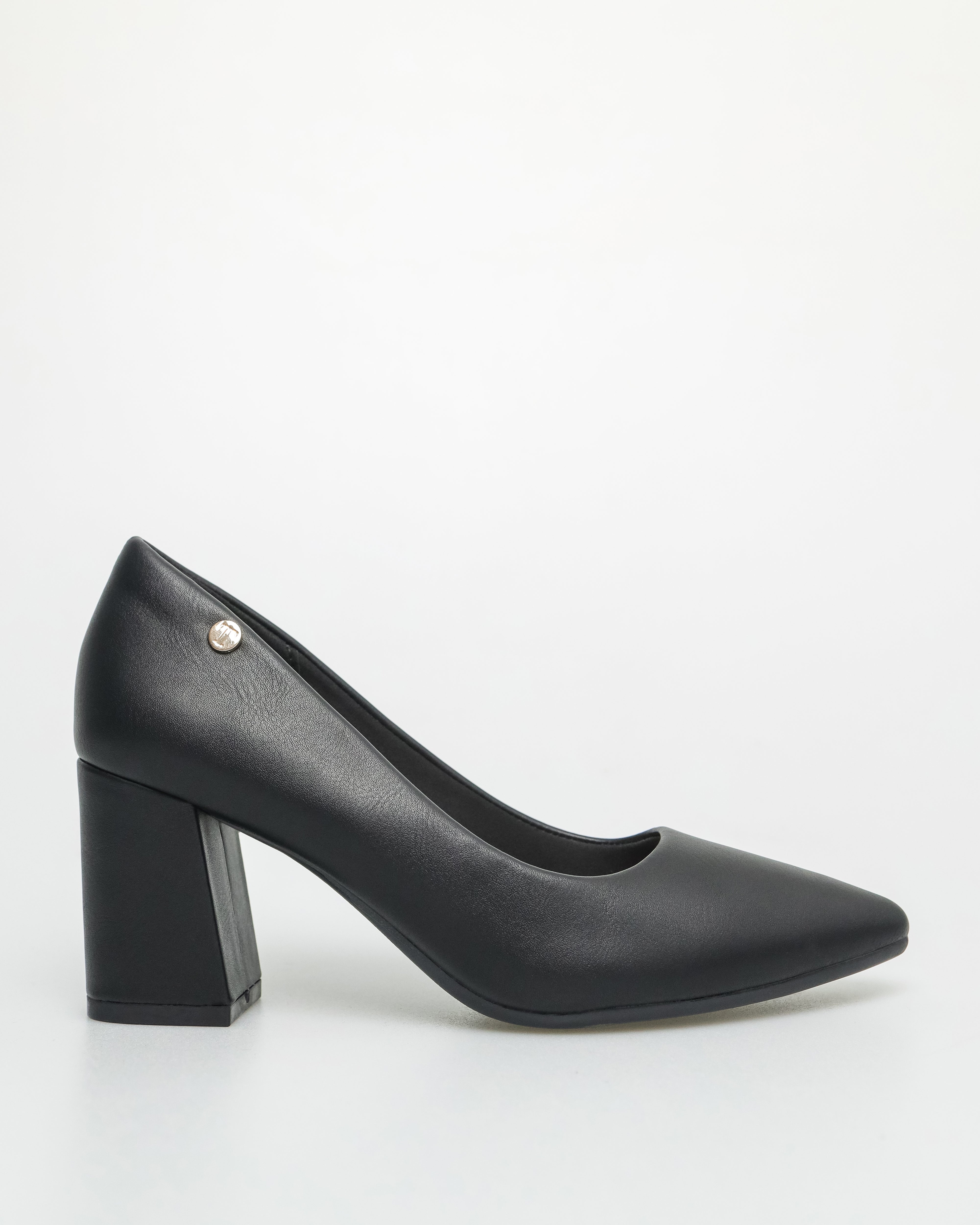 Tomaz NN328 Ladies Pointy Block Heels (Black)