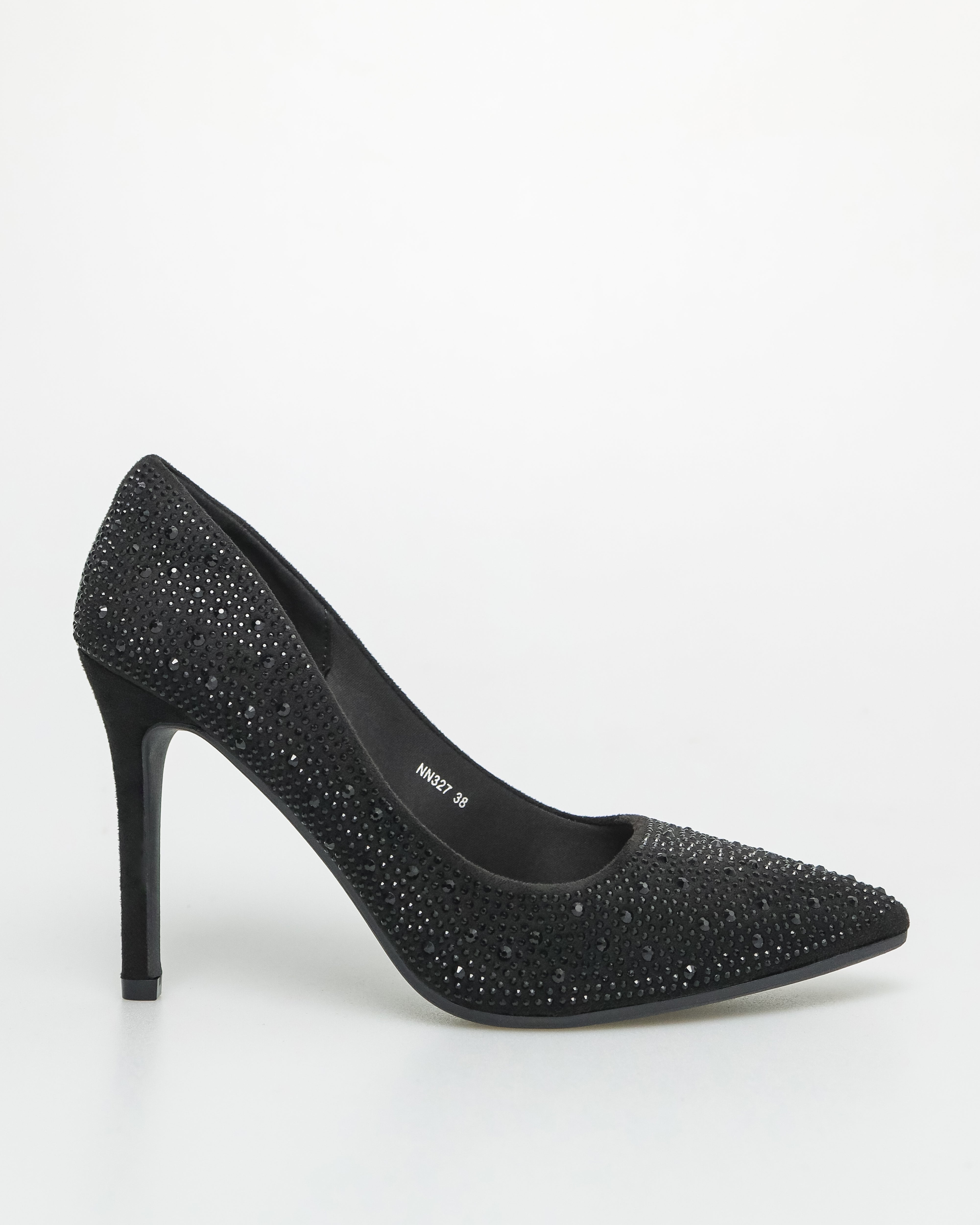 Tomaz NN327 Ladies Glitter High Heels (Black)