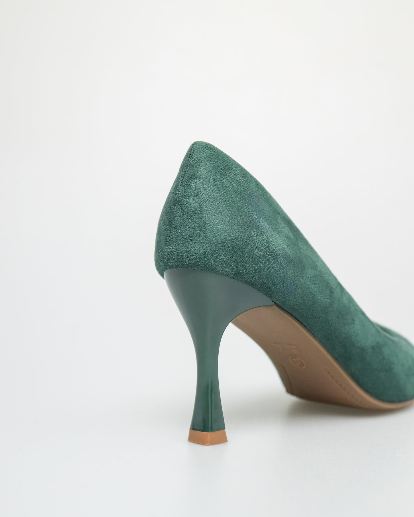 Tomaz NN306 Ladies Pointed Spool Heels (Green)