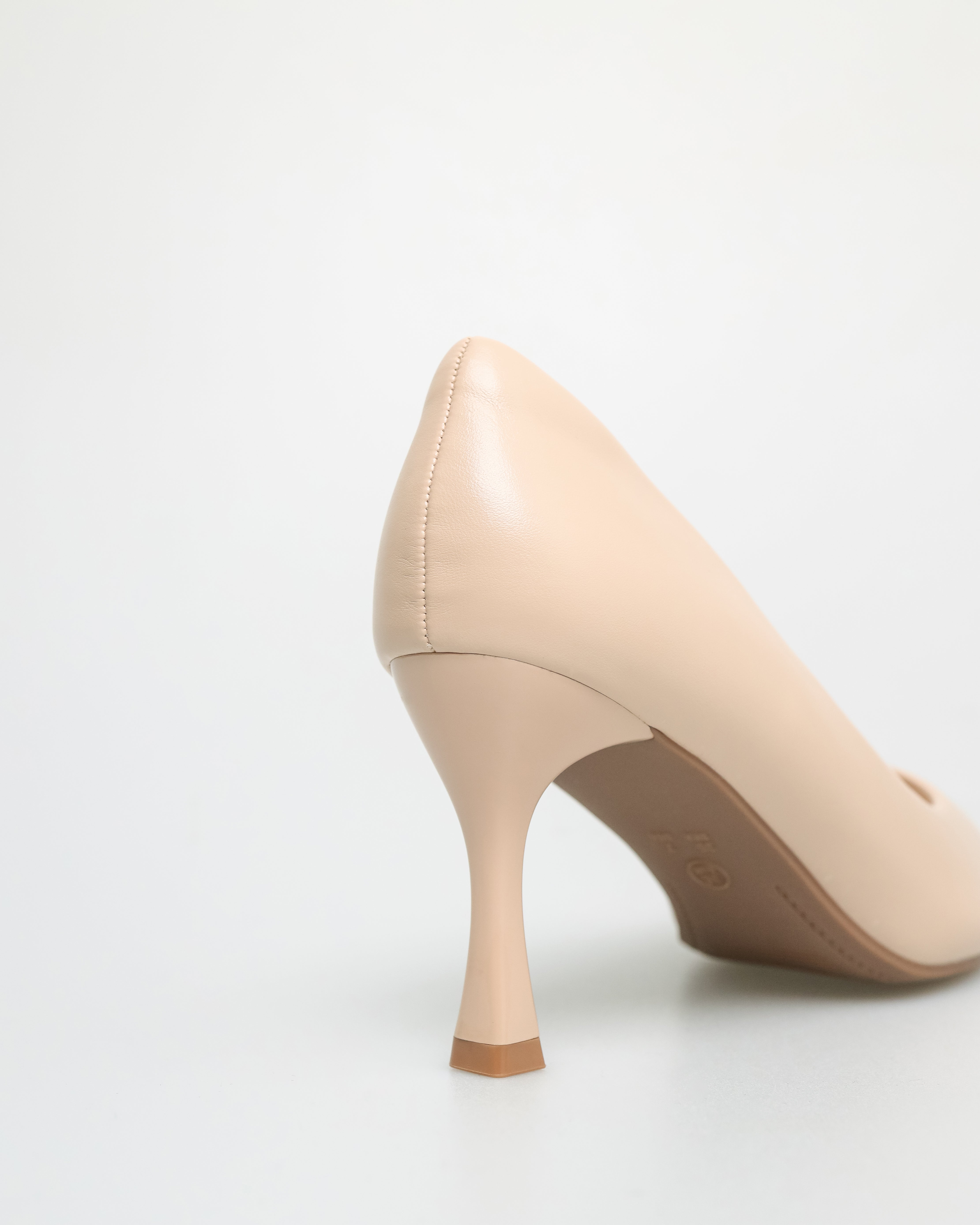 Tomaz NN306 Ladies Pointed Spool Heels (Beige)