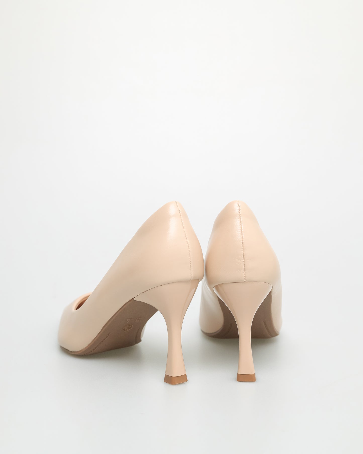 Tomaz NN306 Ladies Pointed Spool Heels (Beige)