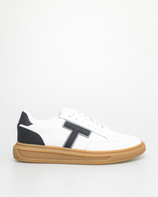 Tomaz TY016 Men's Urban Classic Sneakers (White/Beige)