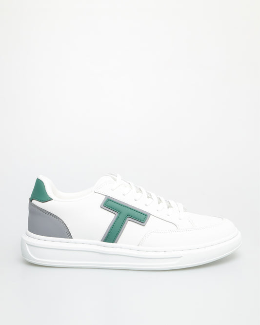 Tomaz TY016 Men's Urban Classic Sneakers (White/Green/Grey)