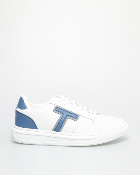 Tomaz TY016 Men's Urban Classic Sneakers (White/Grey/Navy)