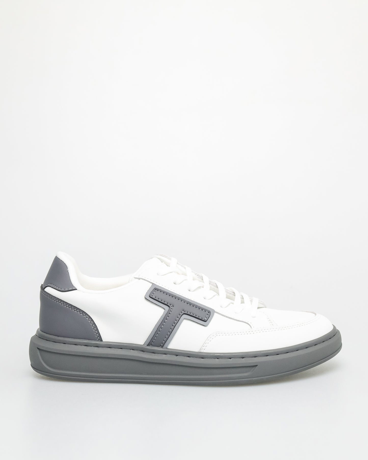 Tomaz TY016 Men's Urban Classic Sneakers (White/Grey)