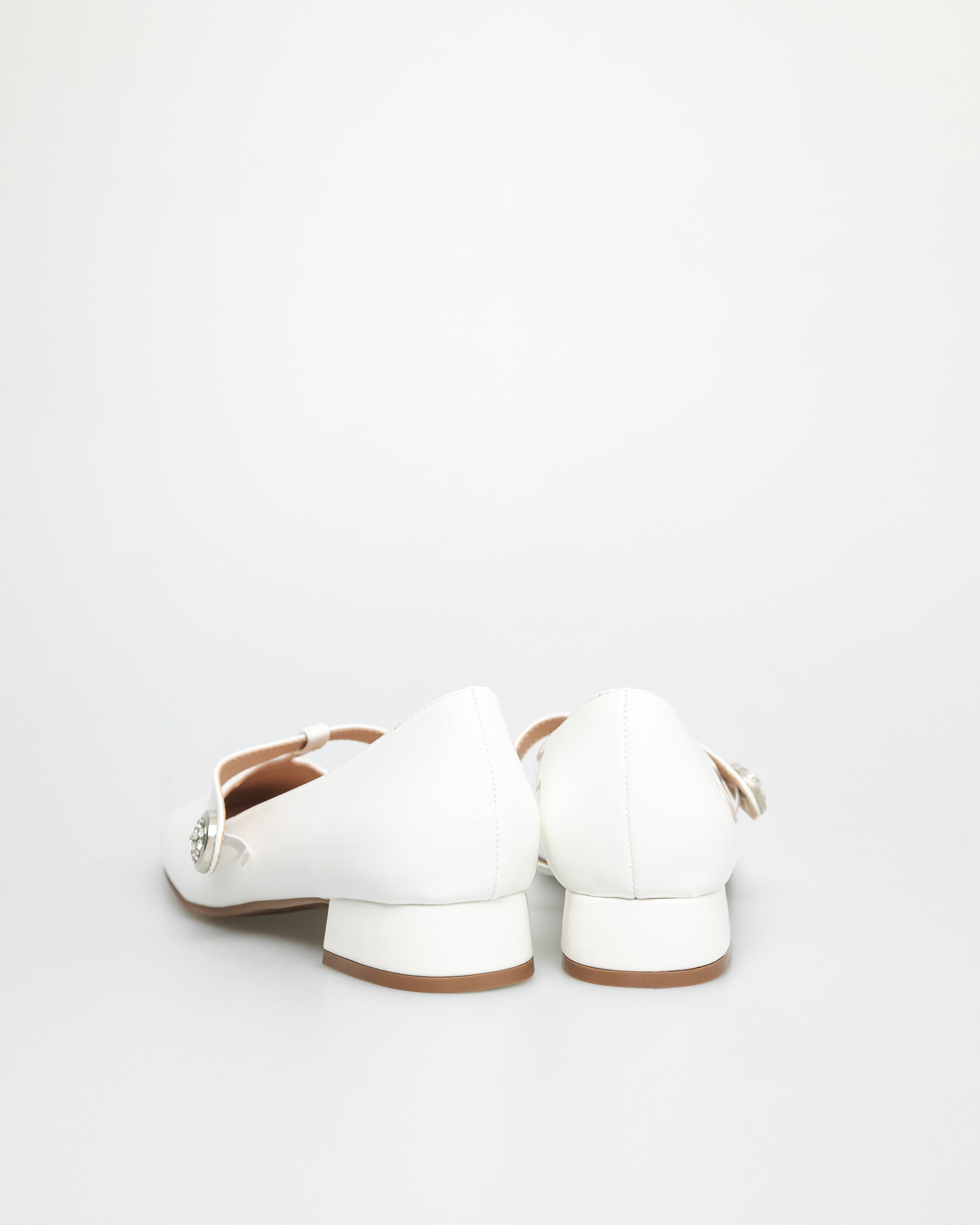 Tomaz NN280 Ladies T-Strap Mary Janes (White)