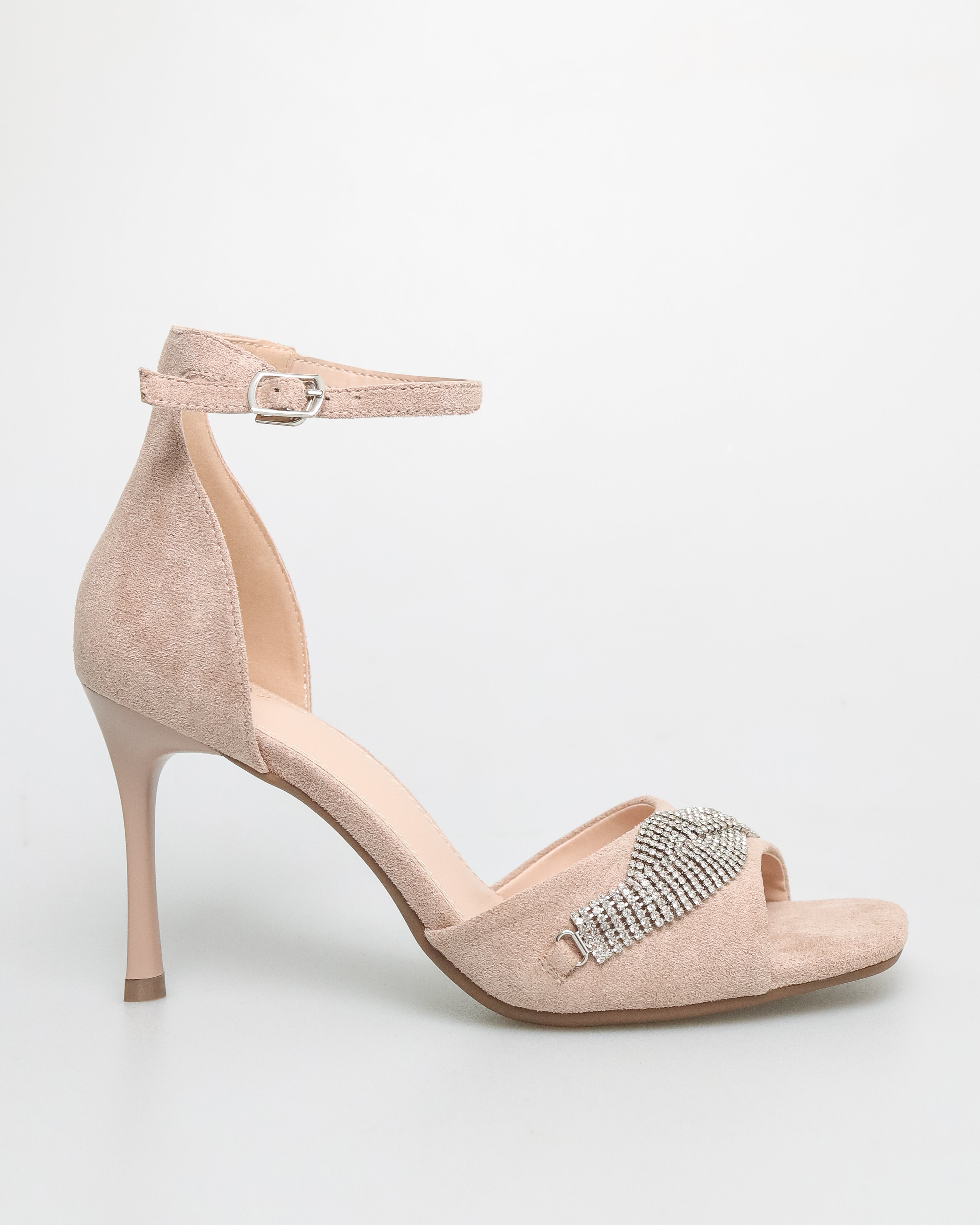 Tomaz NN291 Ladies Gemstone Anklestrap Heels (Beige)