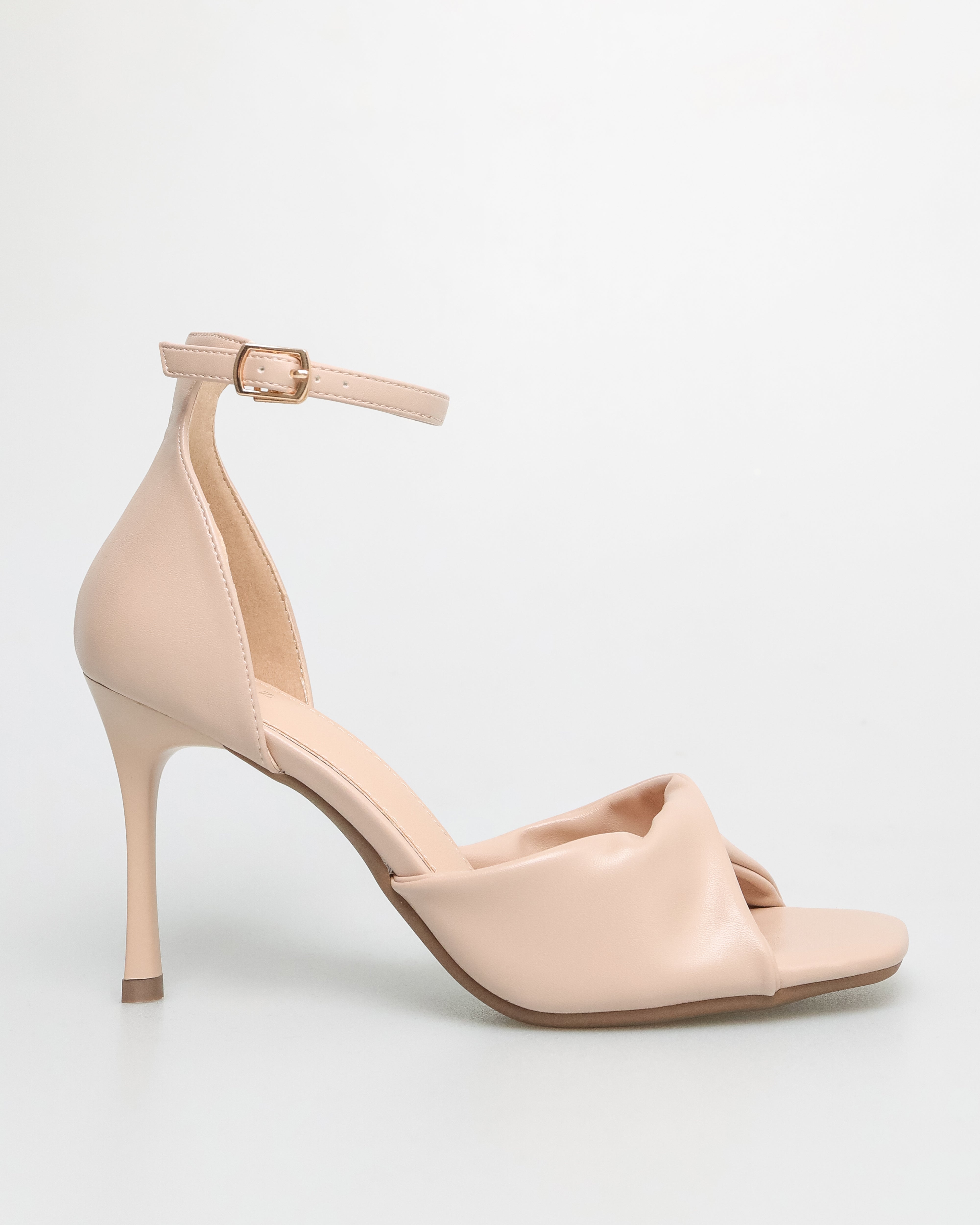 Tomaz NN293 Ladies Folded Anklestrap Heels (Beige)