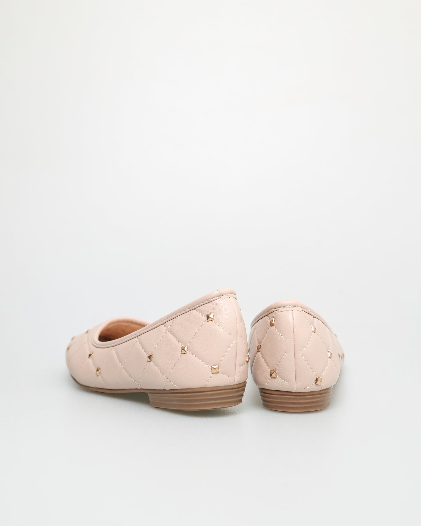 Tomaz NN336 Ladies Quilted Flats (Nude)