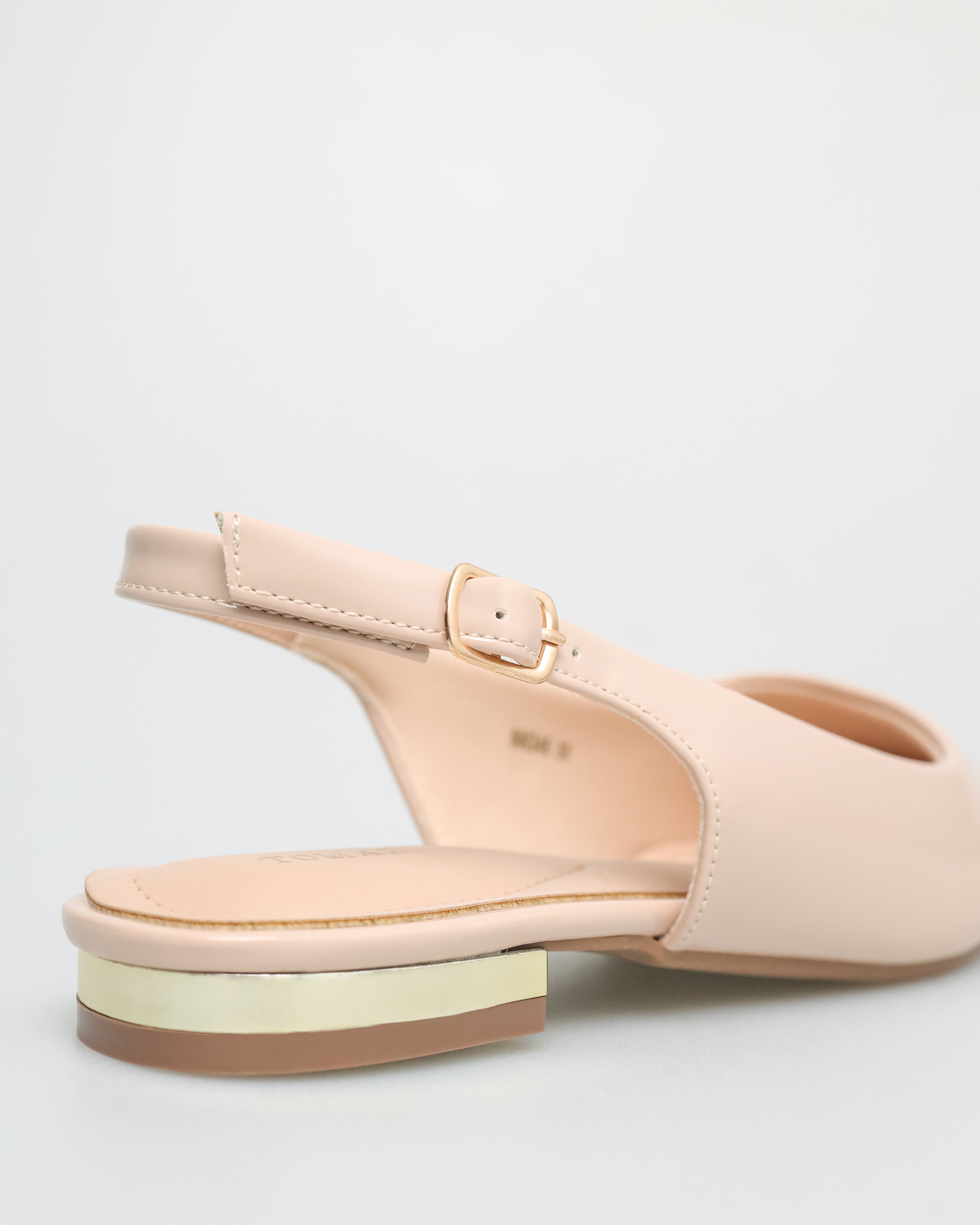 Tomaz NN346 Ladies Pointy Slingback Flats (Nude)