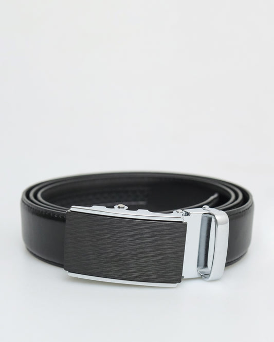 Tomaz AB151 Men's Automatic Leather Belt (Black)