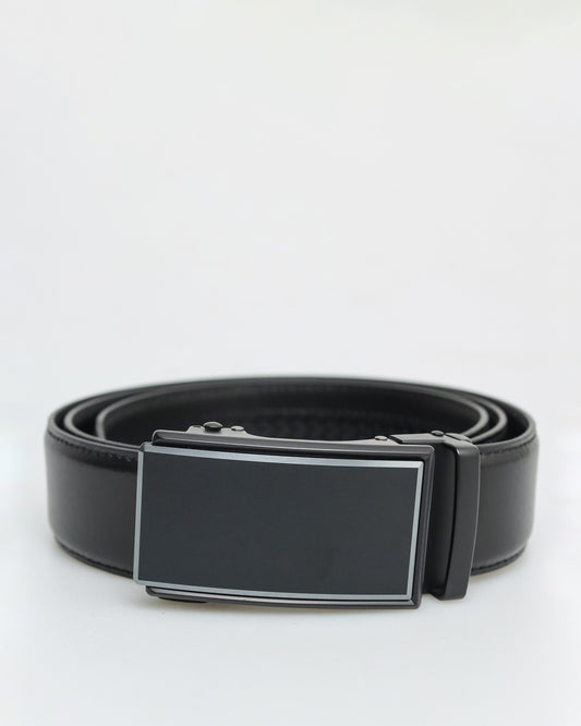 Tomaz AB150 Men's Automatic Leather Belt (Black)