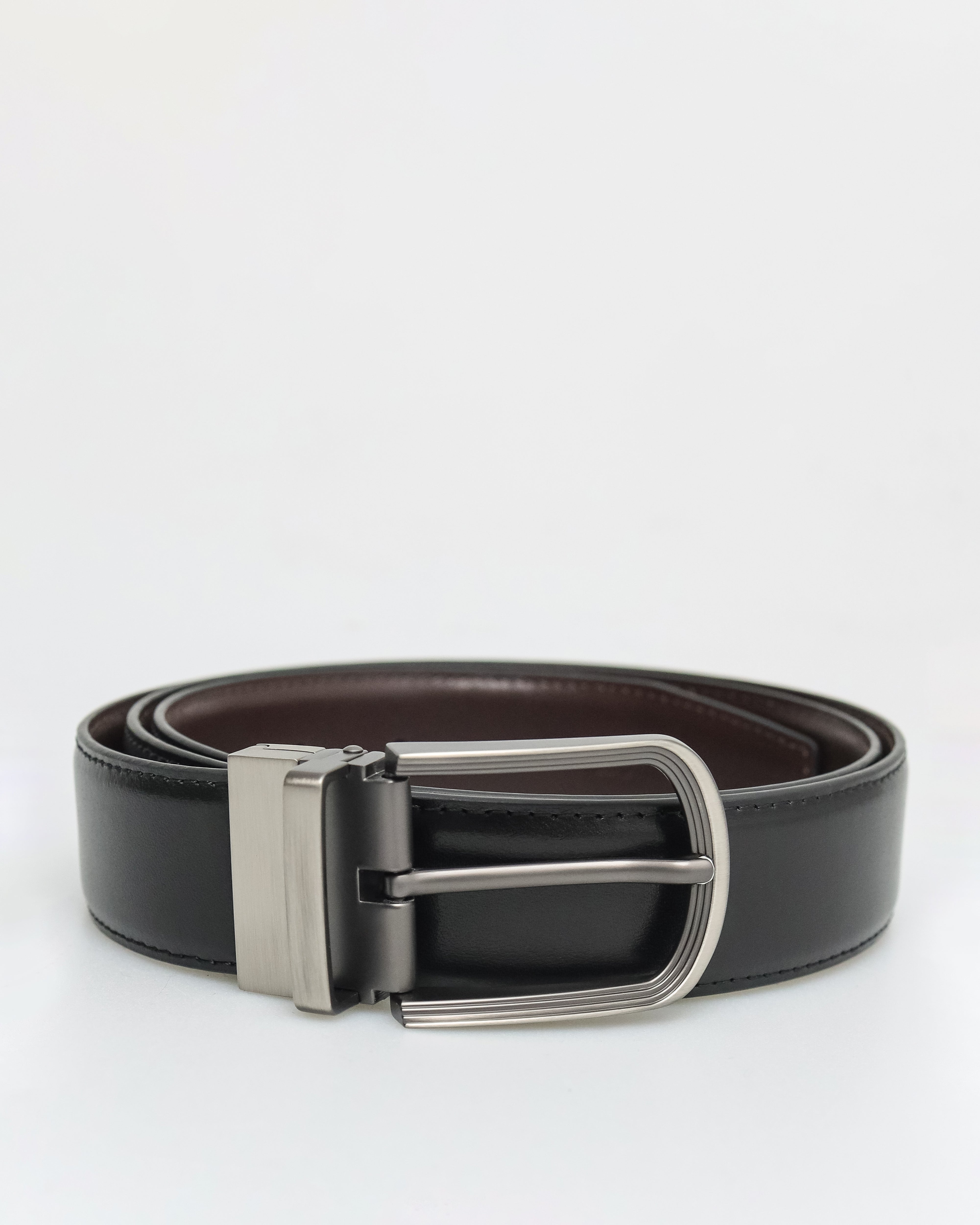 Tomaz AB147 Men's Reversible Leather Belt (Black/Brown)