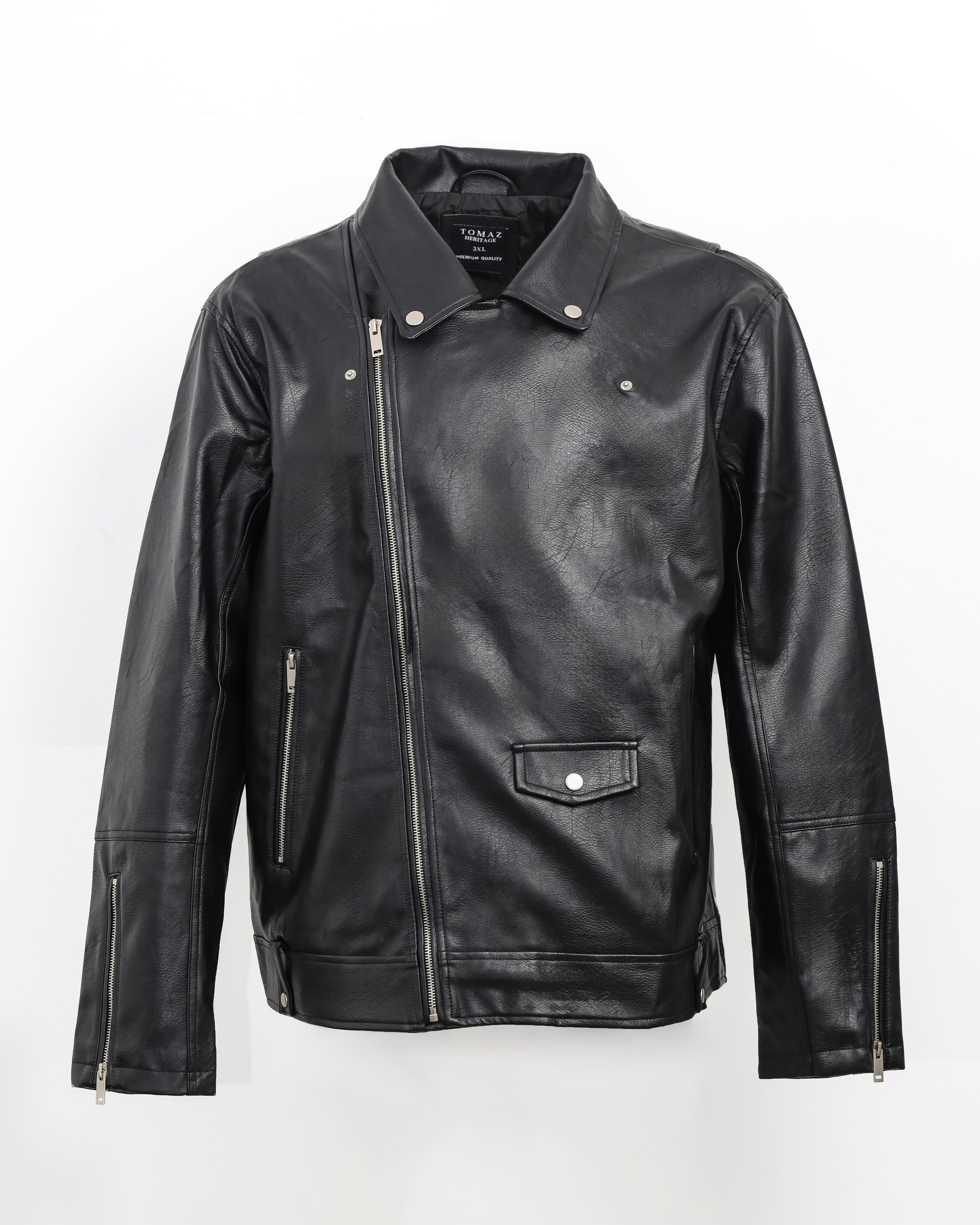 Tomaz CC-13 Men's Leather Jacket (Black)