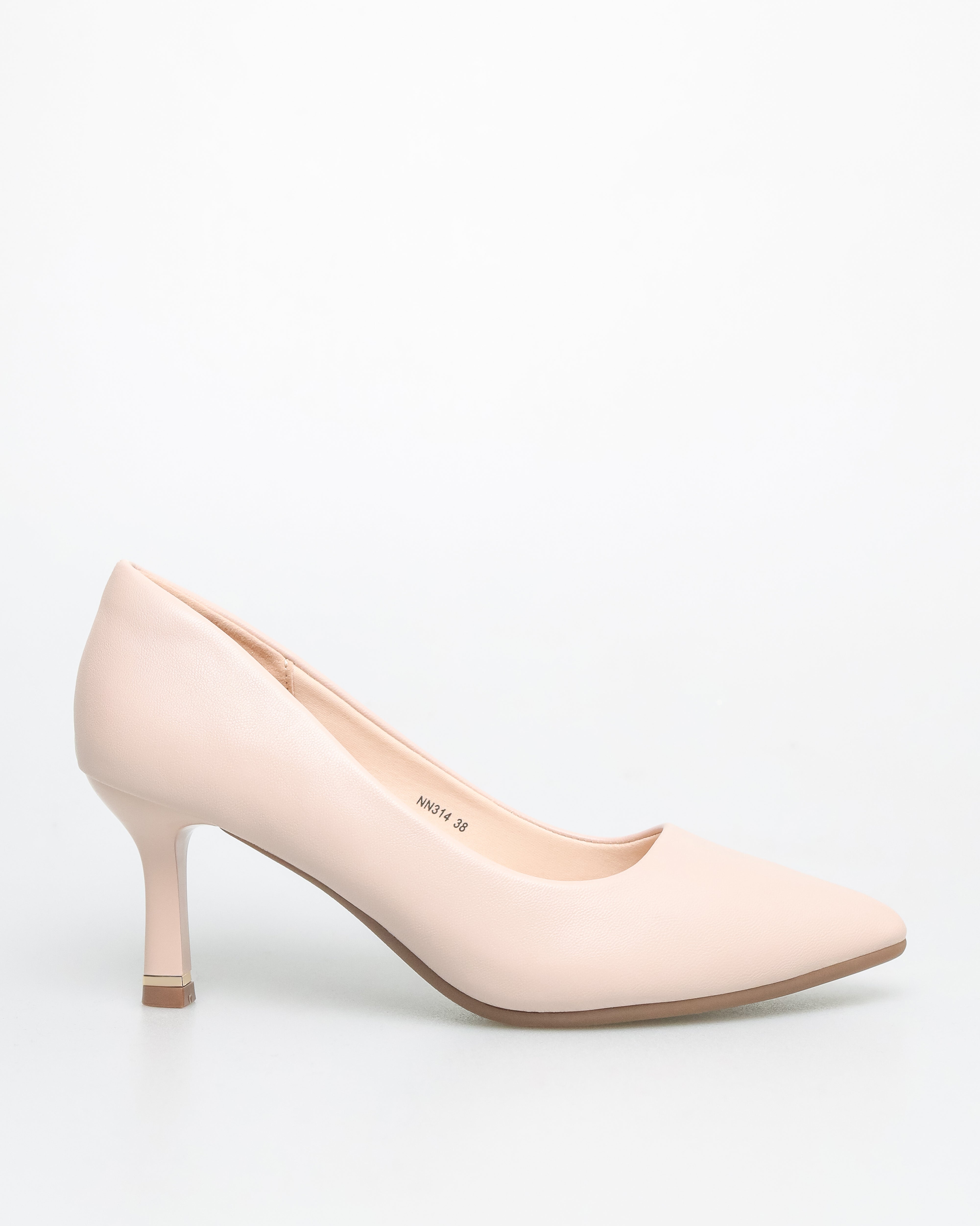 Tomaz NN314 Ladies Pointy Kitten Heels (Nude)