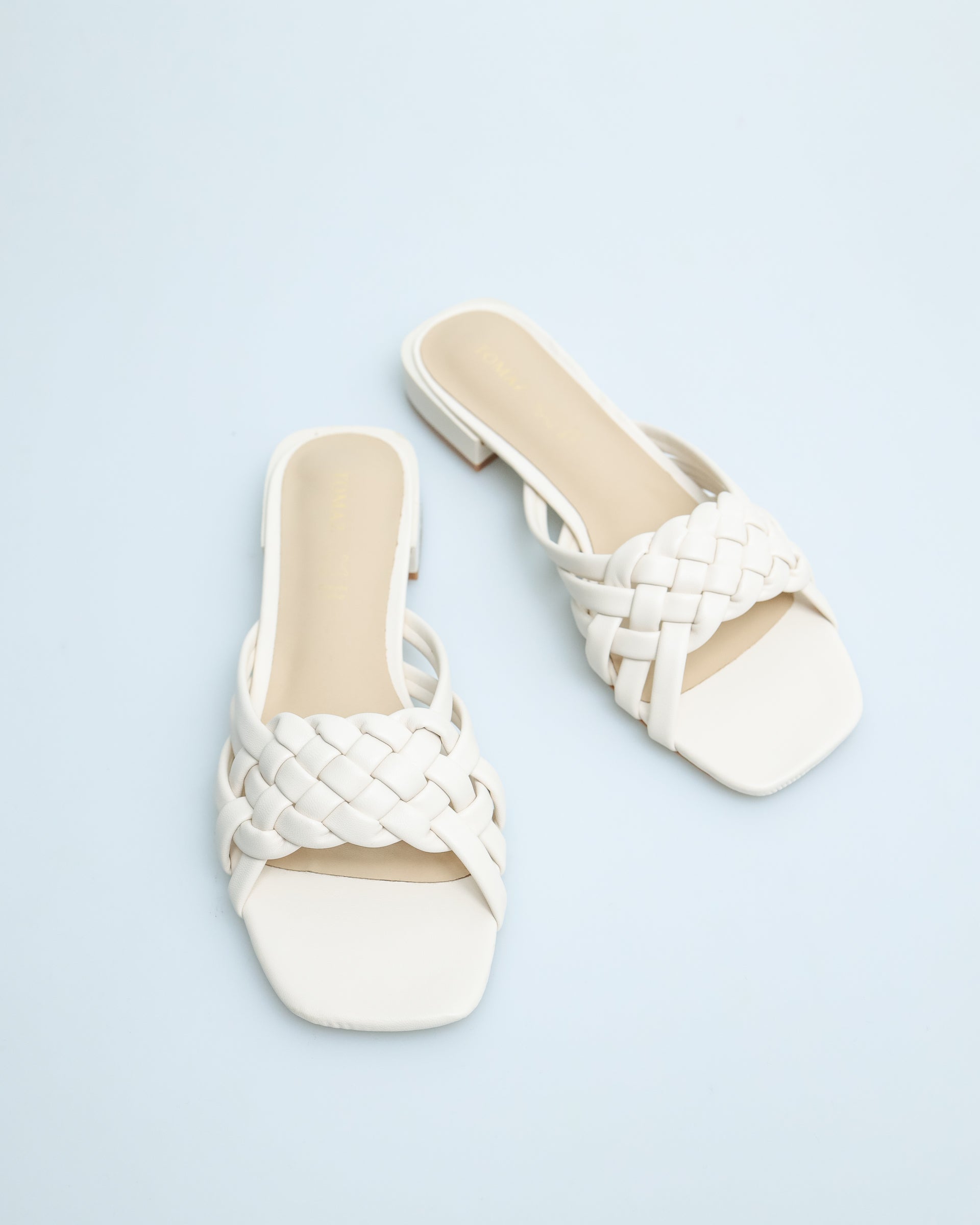 Tomaz YX55 Ladies Braided Strap Sandals (Beige)