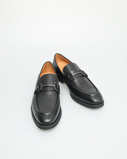 Tomaz F336 Men's SleekEdge Buckle Loafers (Black)