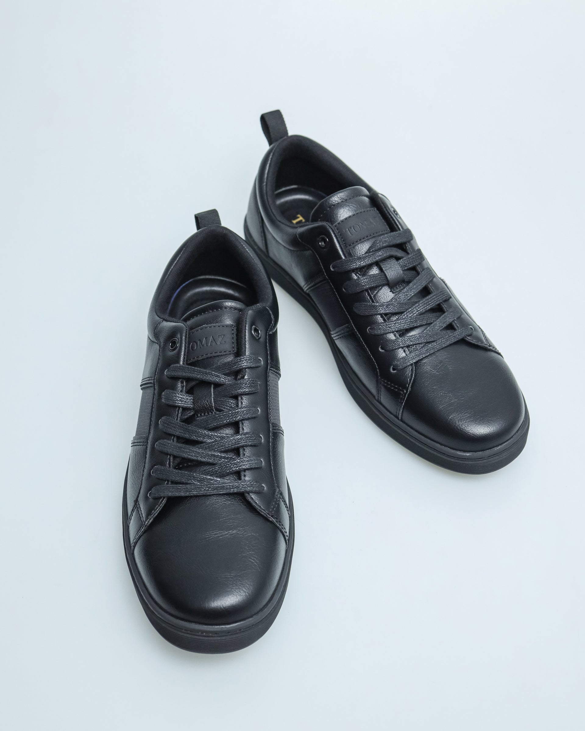 Tomaz C498M Men's Court Sneakers (Black)