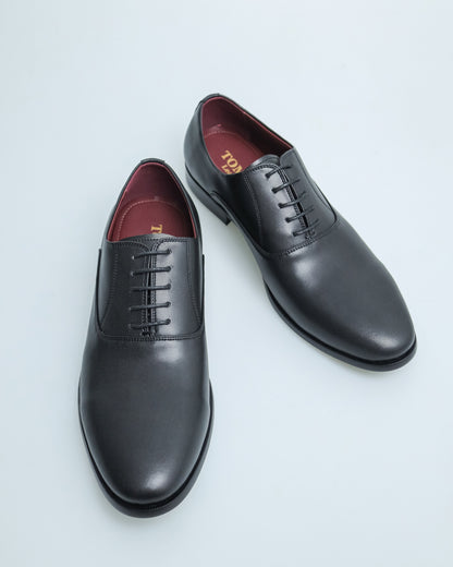 Tomaz HF058 Men's Plain Toe Oxford (Black)