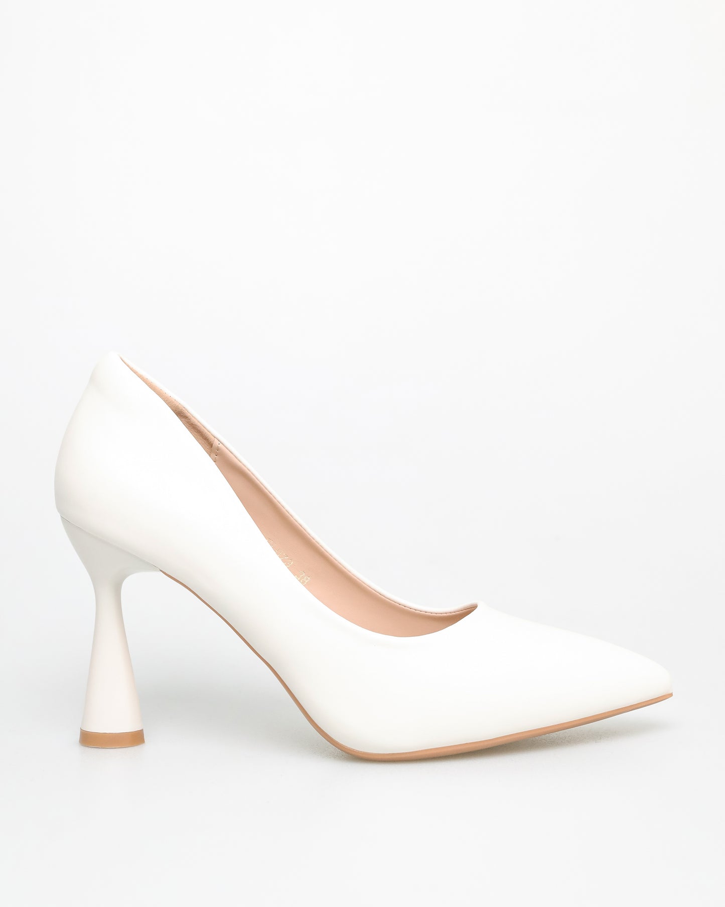 Tomaz FL073 Ladies Flared Heels (White)