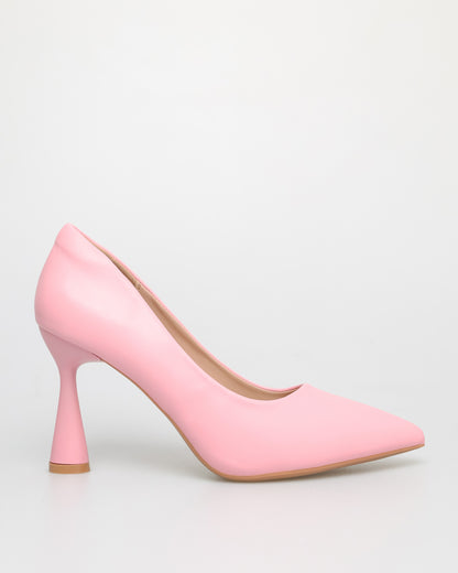 Tomaz FL073 Ladies Flared Heels (Pink)