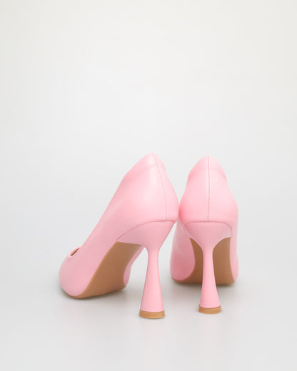 Tomaz FL073 Ladies Flared Heels (Pink)