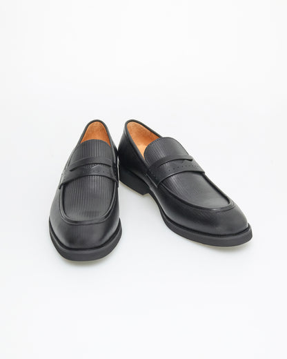 Tomaz F335 Men's Chestnut Elegance Penny Loafer (Black)