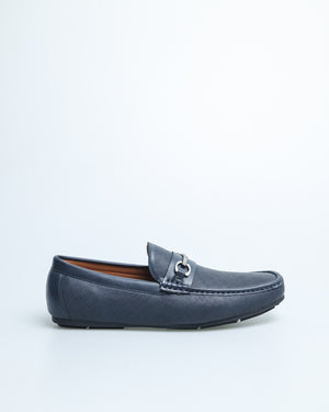 
                  
                    Load image into Gallery viewer, Tomaz C479 Buckle Moccasin (Navy)
                  
                