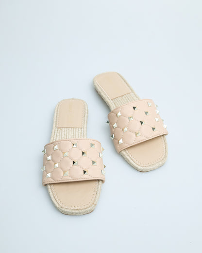 Tomaz YX105 Ladies Studded Sandals (Beige)