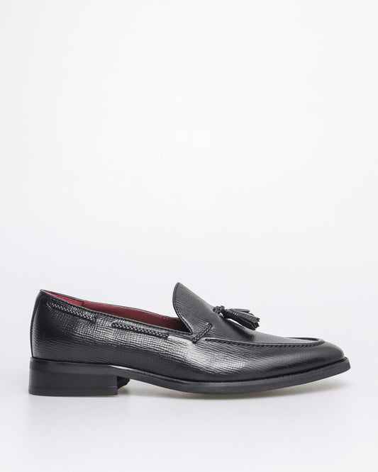 Tomaz HF092 Men's Shadow Tassel Loafers (Black)