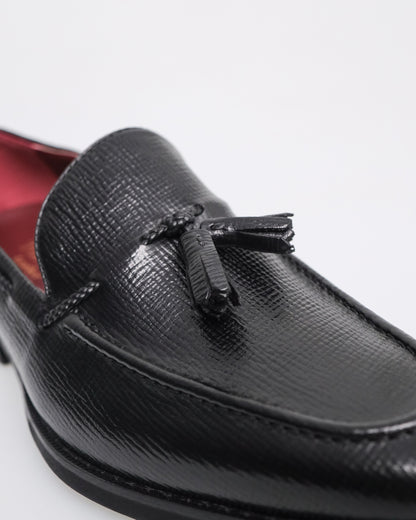 Tomaz HF092 Men's Shadow Tassel Loafers (Black)