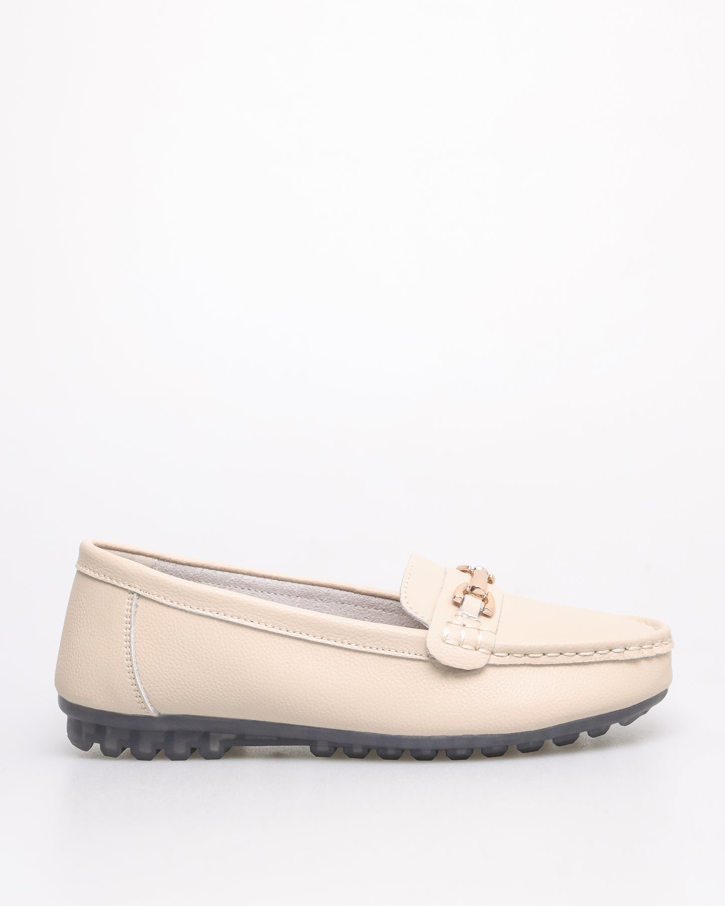 Tomaz YX200 Ladies Buckle Flats (Cream)