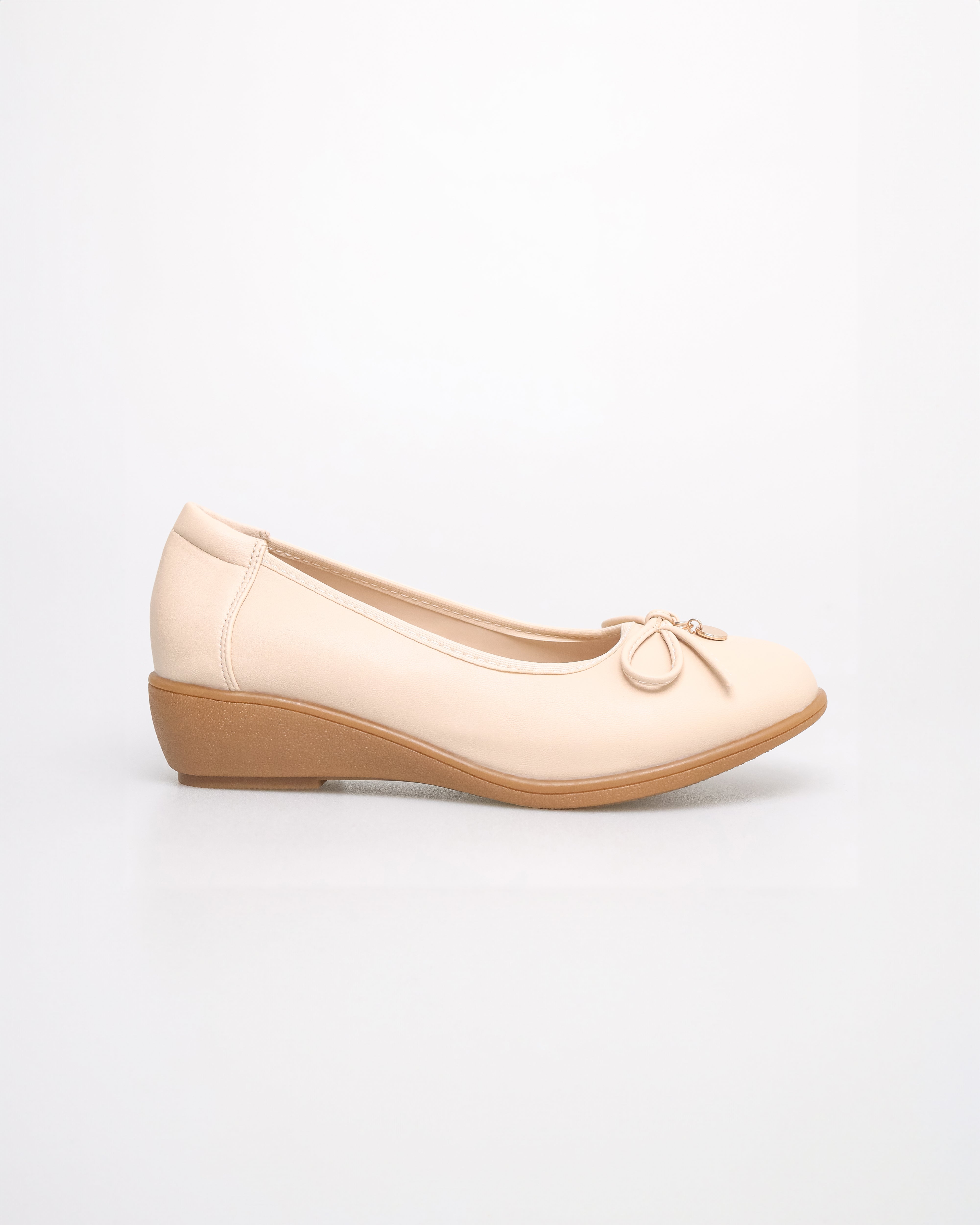 Tomaz YX187 Ladies Ribbon Wedges (Beige)