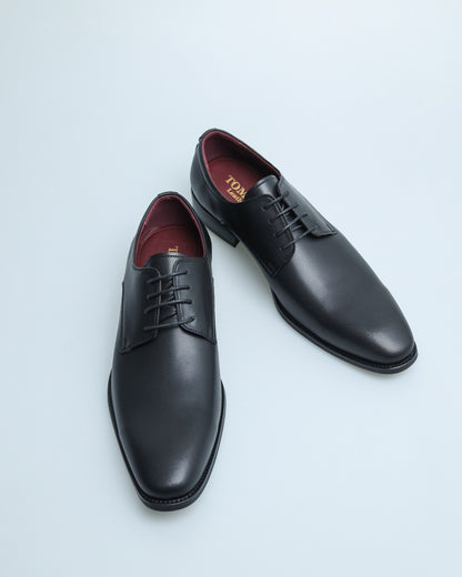 Tomaz HF061 Men's Plain Toe Derby (Black)