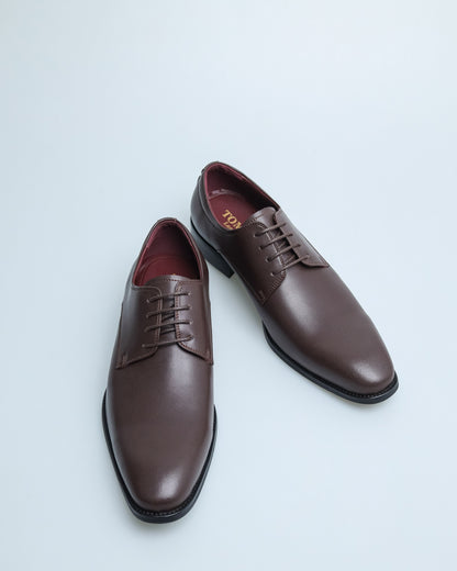 Tomaz HF061 Men's Plain Toe Derby (Coffee)