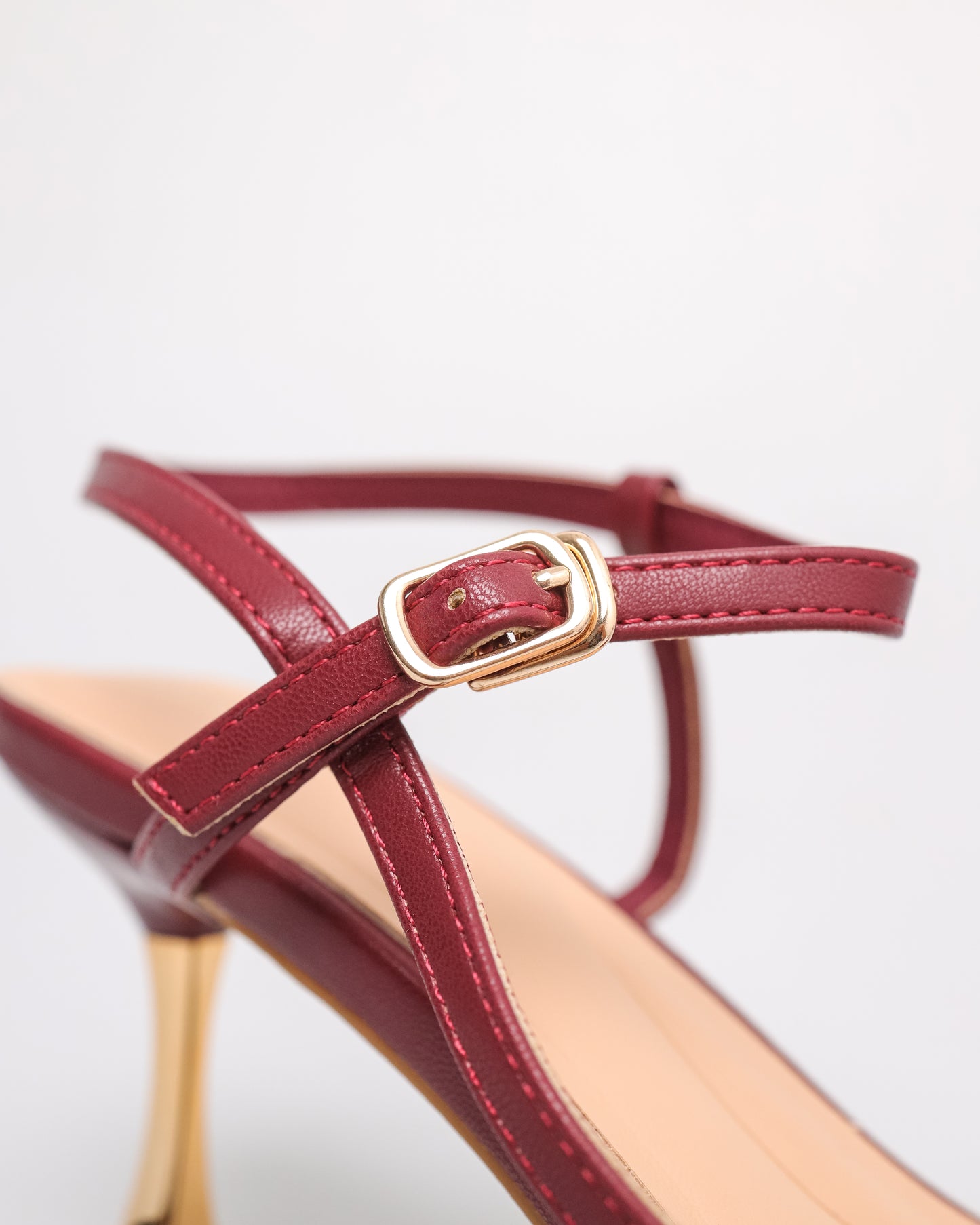 Tomaz YX175 Ladies Strappy Slingback Heels (Maroon)