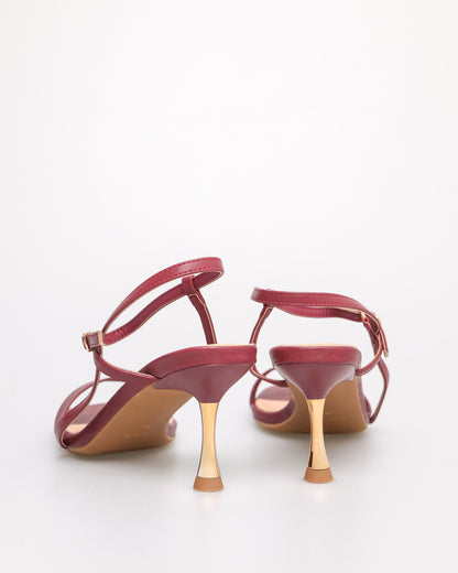 Tomaz YX175 Ladies Strappy Slingback Heels (Maroon)