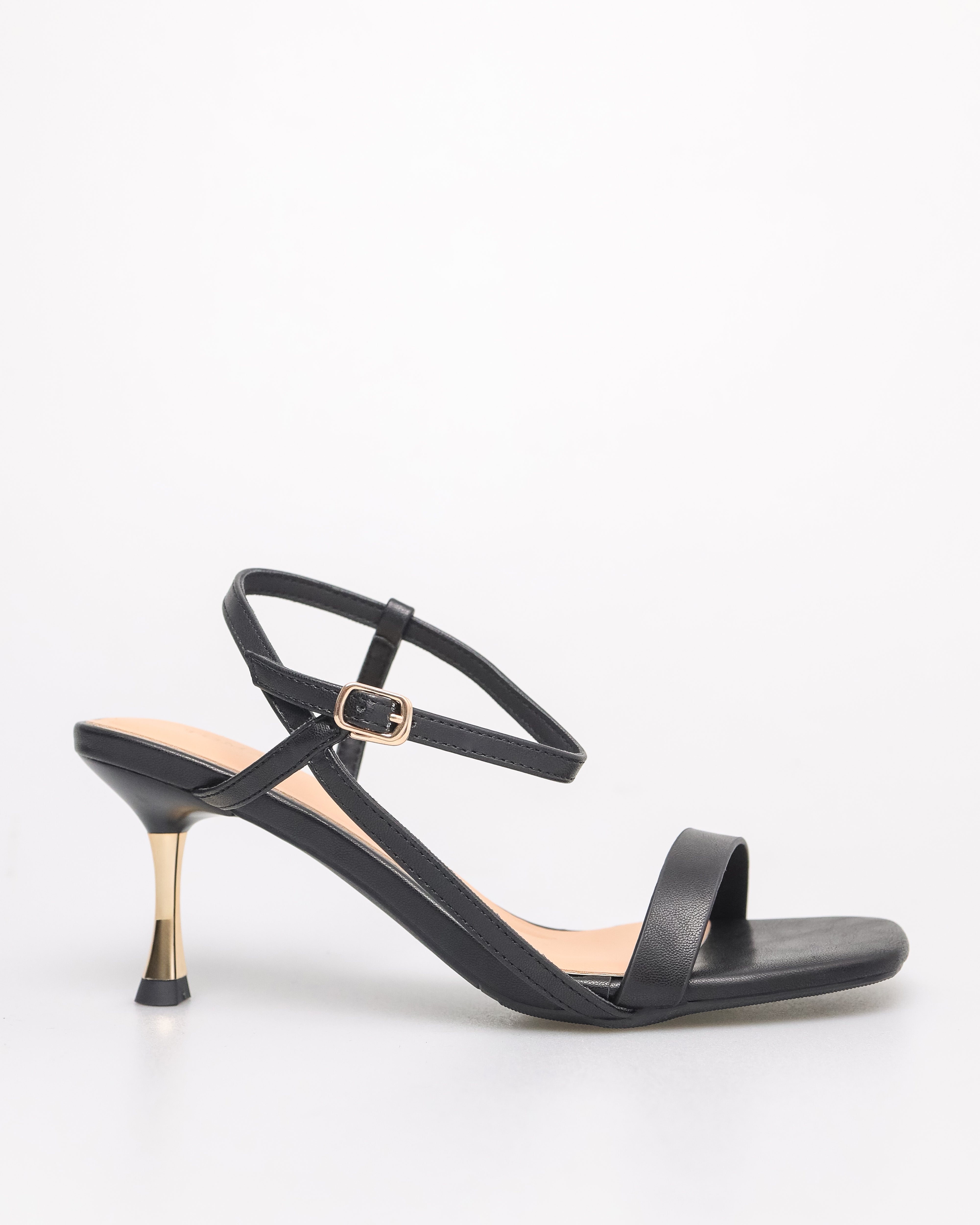 Black strappy slingback heels best sale