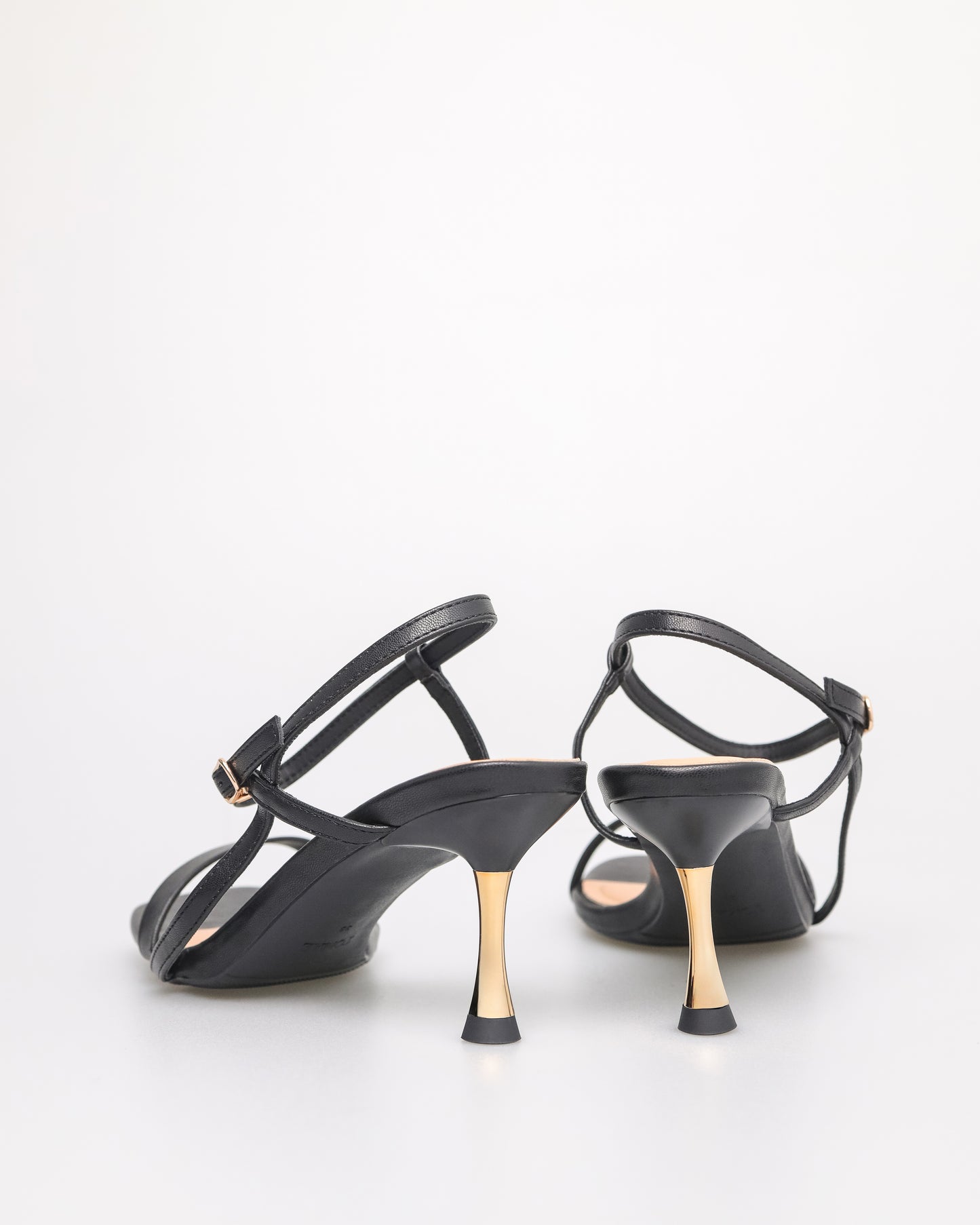 Tomaz YX175 Ladies Strappy Slingback Heels (Black)