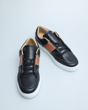
                  
                    Load image into Gallery viewer, Tomaz TY015 Men&amp;#39;s Court Sneakers (Black)
                  
                