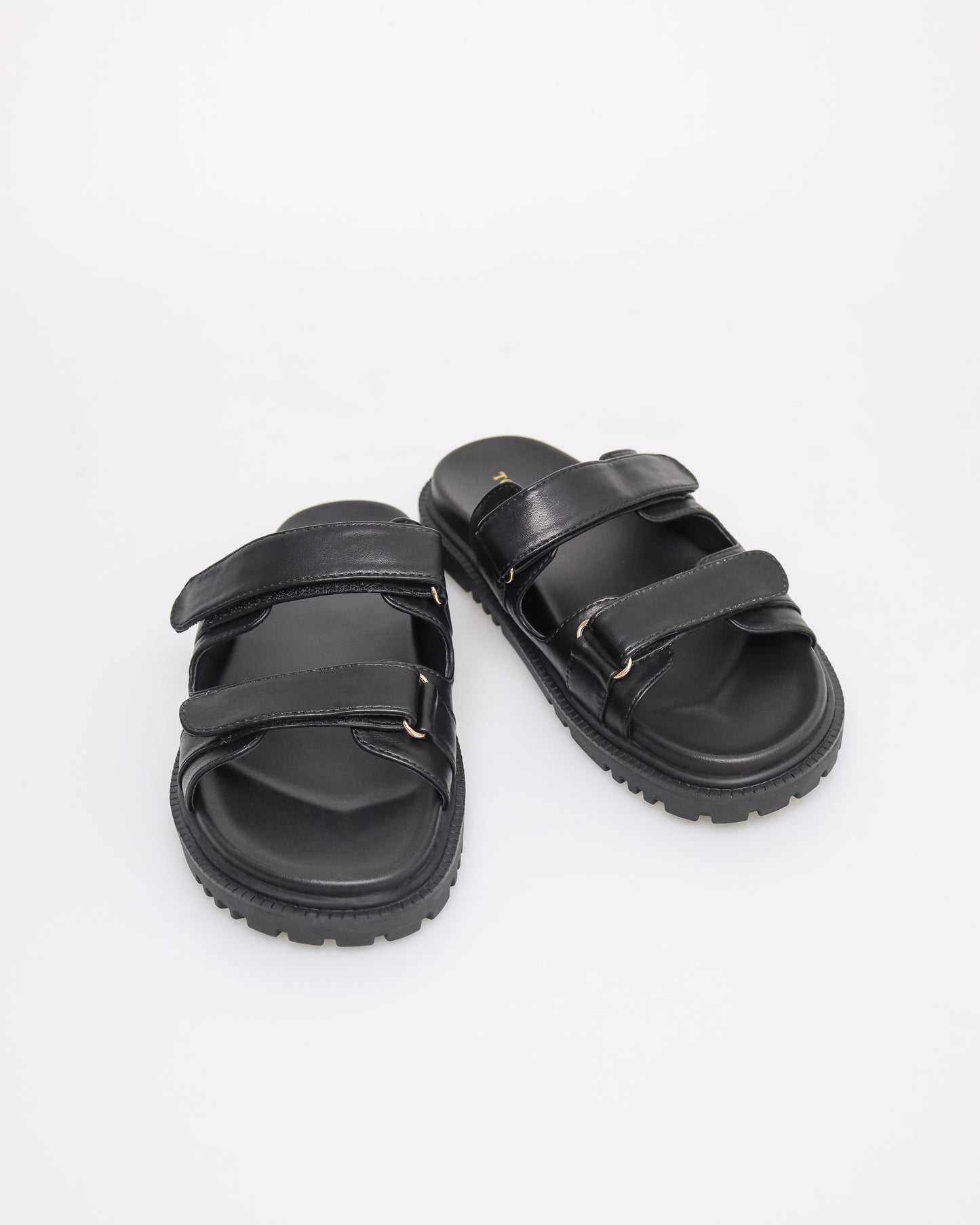 Tomaz YX149 Ladies Buckle Sandals (Black)