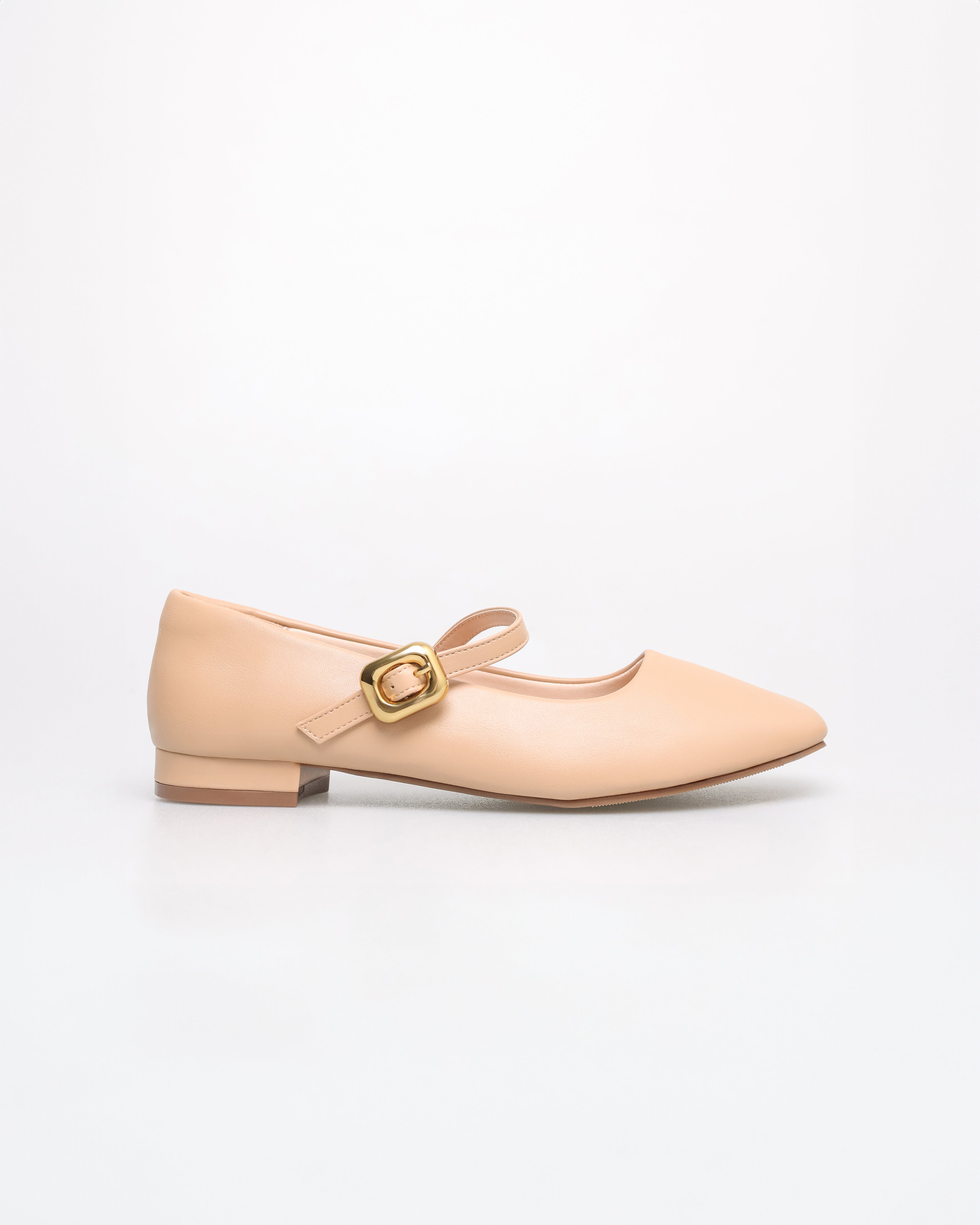 Tomaz NN364 Ladies Buckle Flats (Nude)