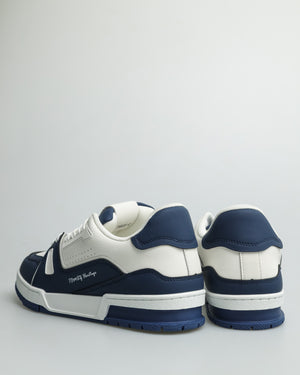 Men's Louis Vuitton Low Strap Sneaker Grey Blue Sz LV 7