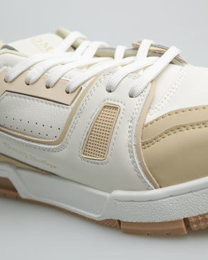 NWT Louis Vuitton White Beige Trainer Sneakers with Strap 9 US 8 LV  AUTHENTIC