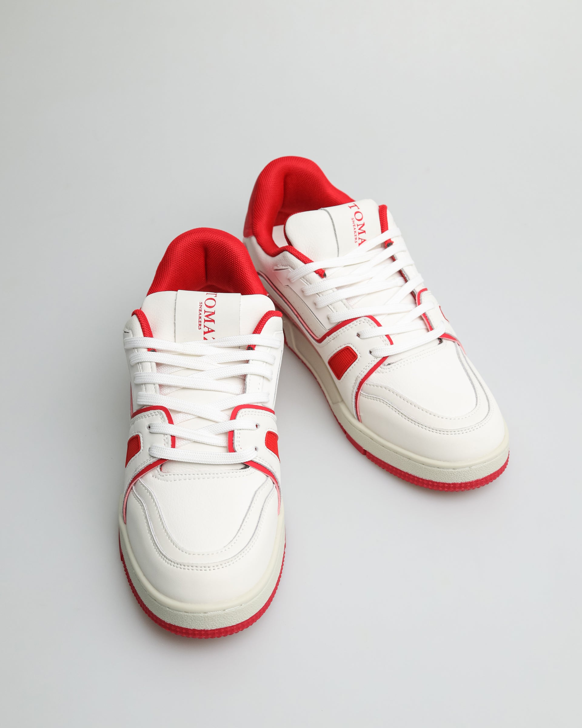 Tomaz TBB020 Men's Sneakers (White/Red)