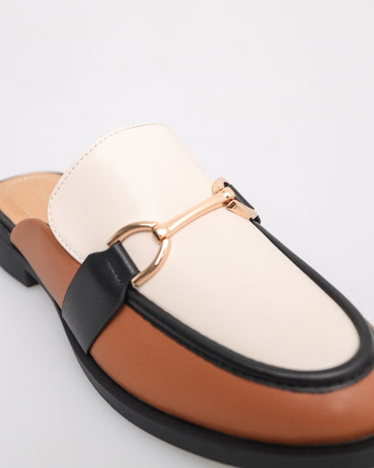 Tomaz NN342 Ladies Two Tones Mules (Tan)