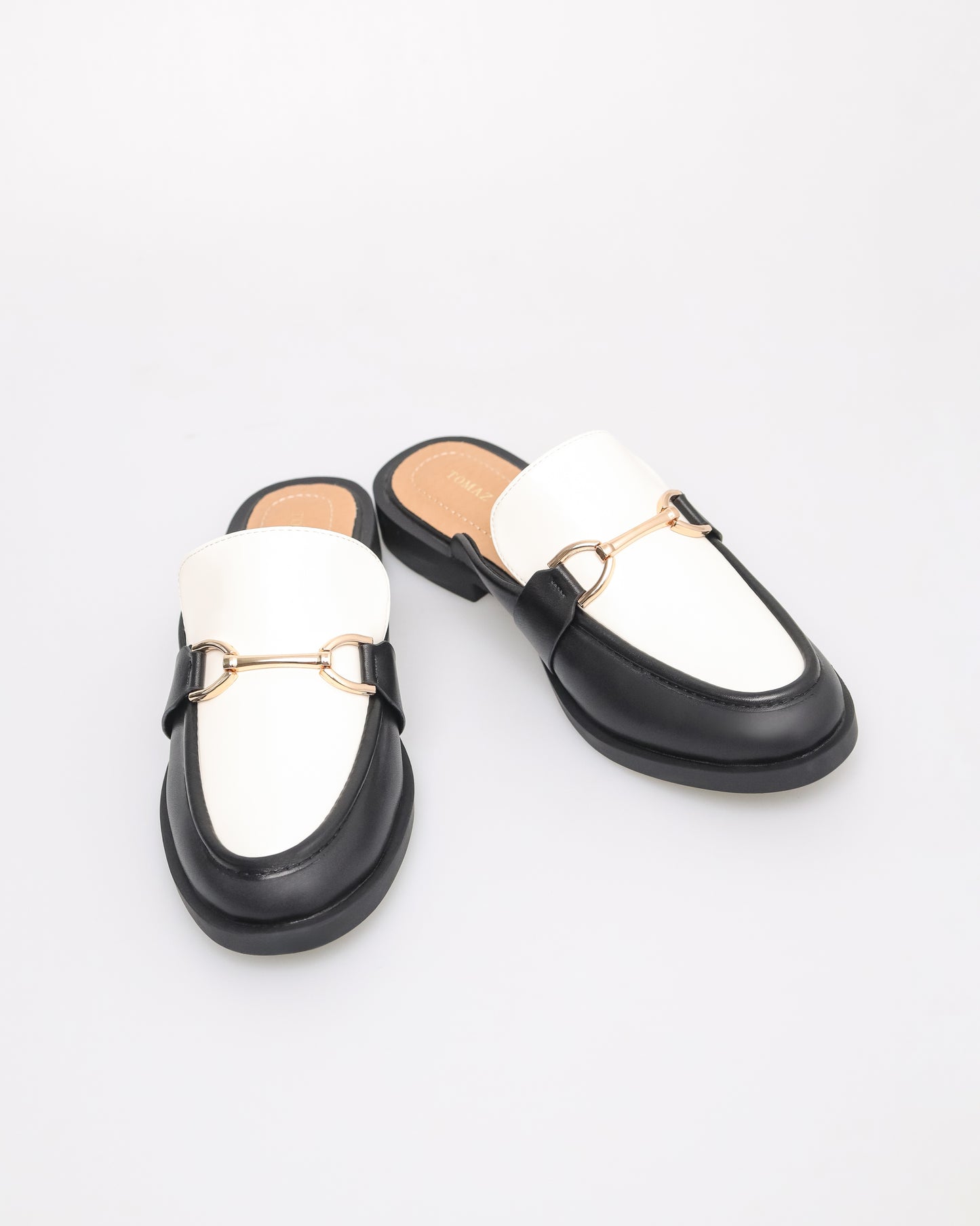 Tomaz NN342 Ladies Two Tones Mules (Black/White)