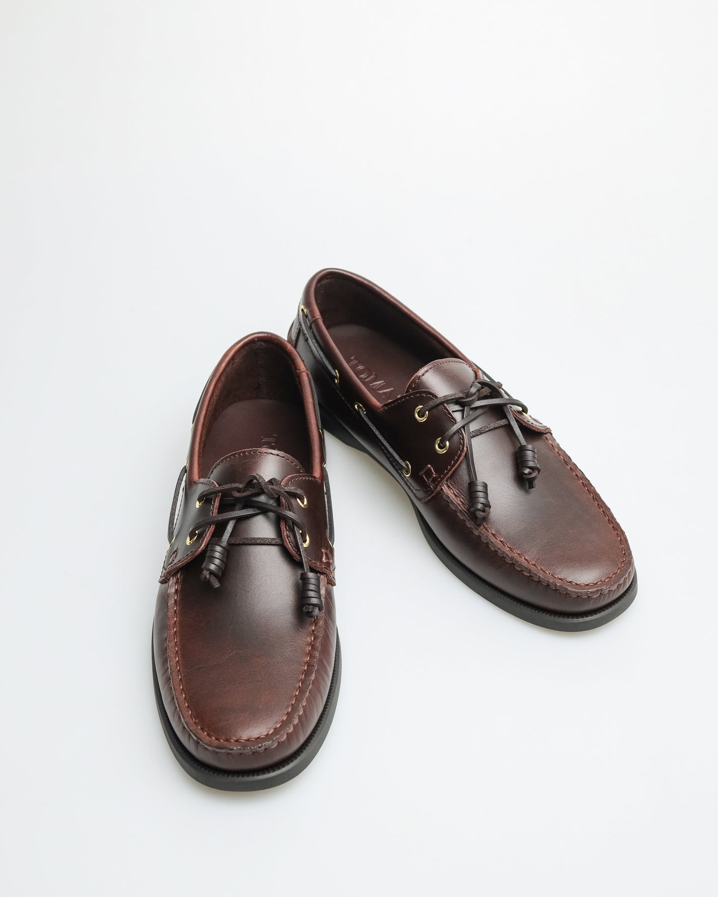 Tomaz C328 Men's Leather Boat Shoes (Coffee)