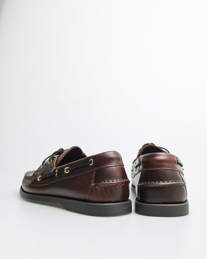 Tomaz C328 Men's Leather Boat Shoes (Coffee)